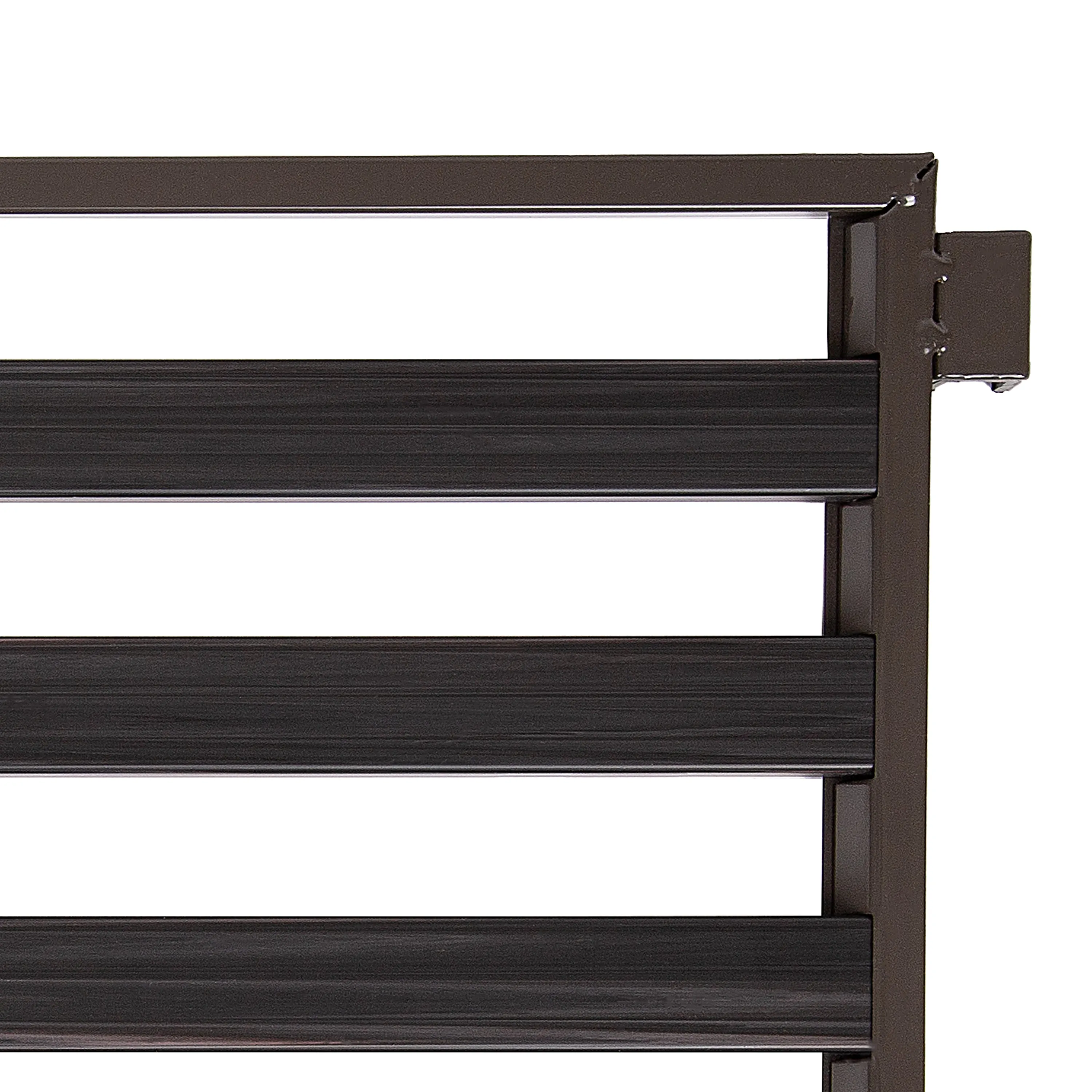 3-Tier Resin Slatted Shoe Rack, Espresso