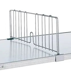 Metro DD14FC Chrome Solid Shelf Divider for 14" Shelves