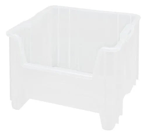 Quantum QGH800CL Heavy-Duty Clear-View Giant Stack Bins, 16.5" x 17.5" x 12.5"