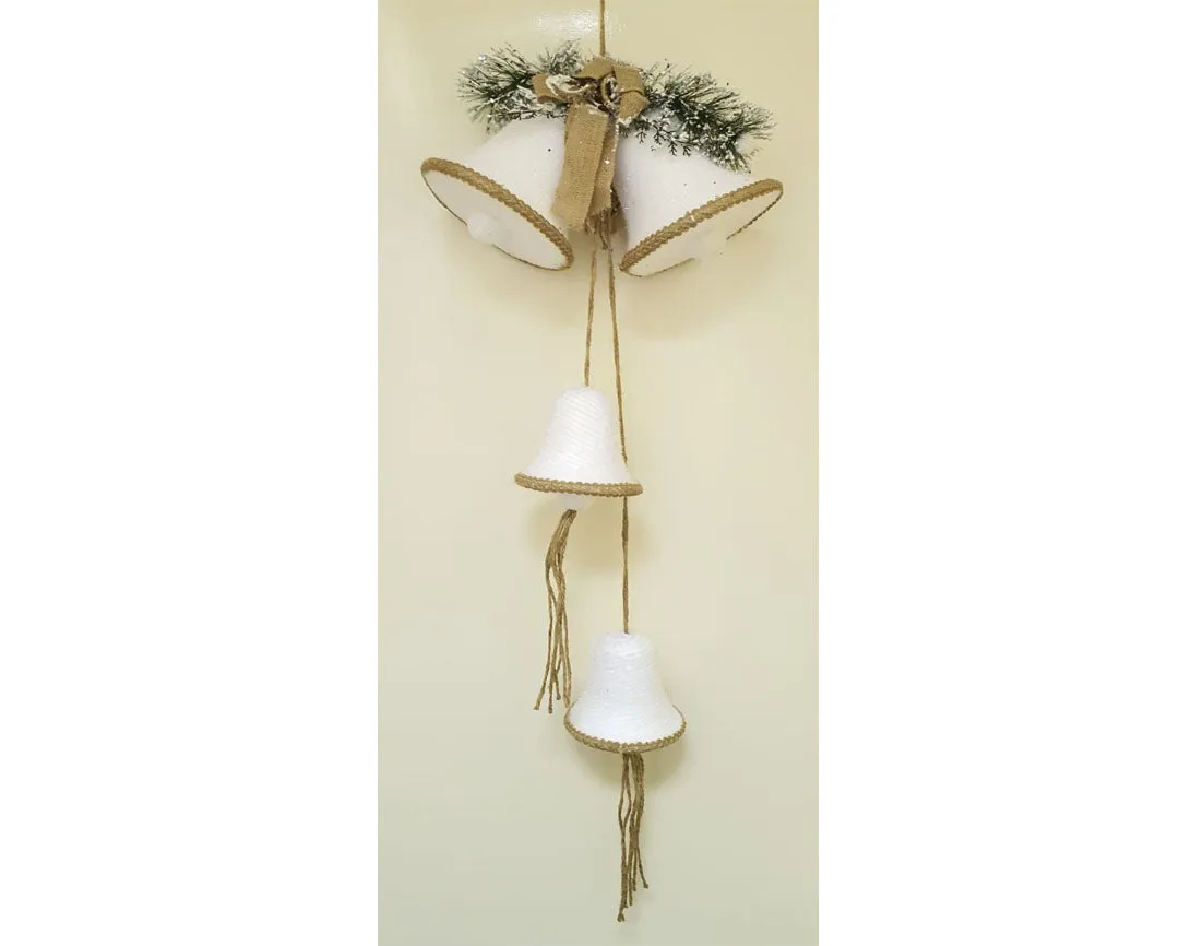 Twin white bells with twead