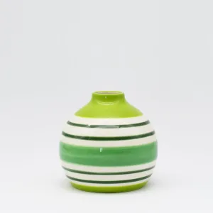 Vase boule rayé - Vert