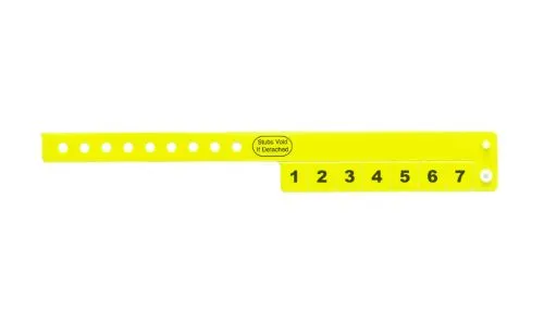 Vinyl Wristbands - 7 Tab